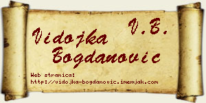 Vidojka Bogdanović vizit kartica